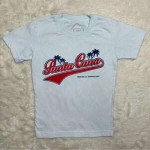 Punta Cana T-Shirt  White / Red Blue Size 4T